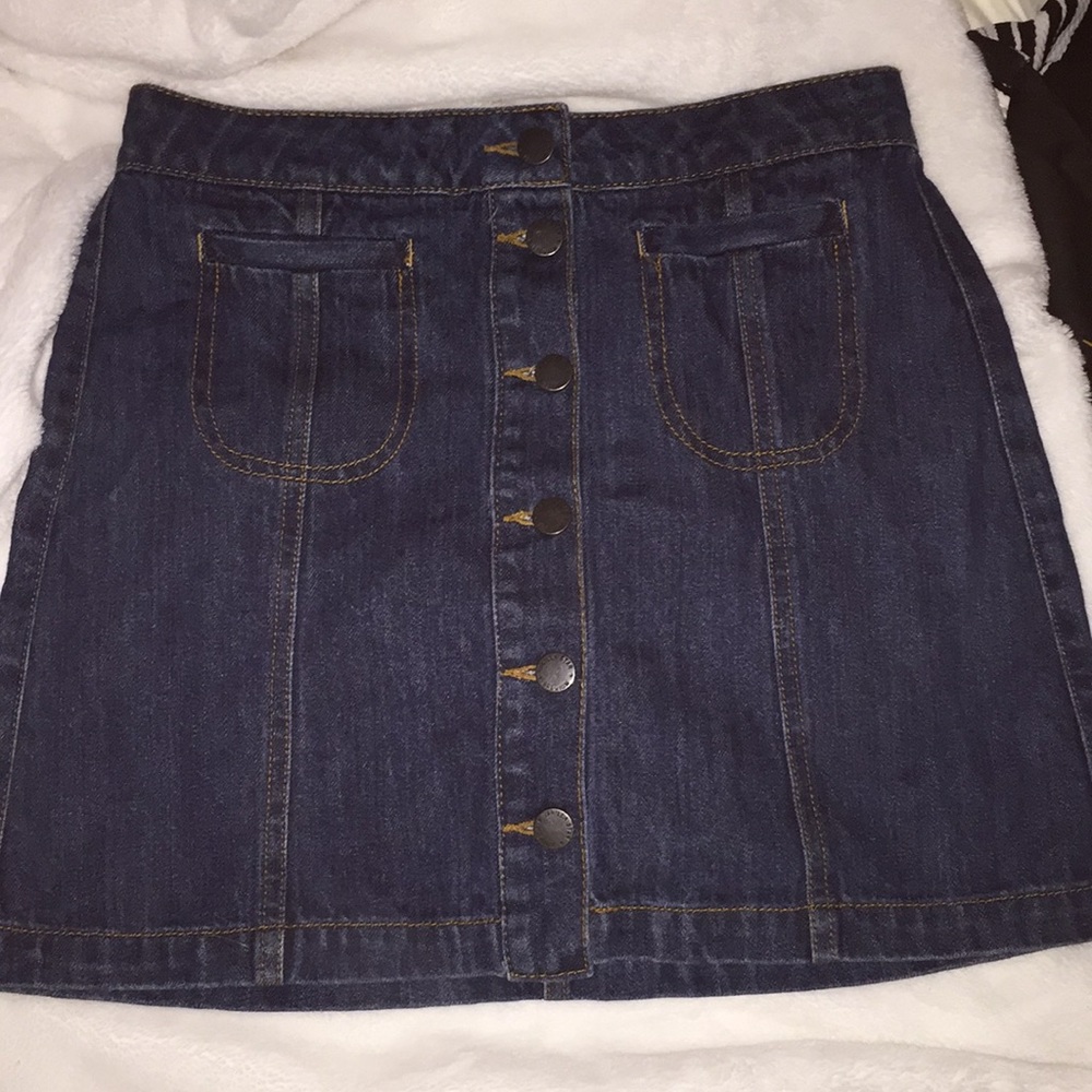 Denim mini skirt